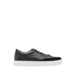 REISS Finton Bonded-Leather Low-Tip Trainers